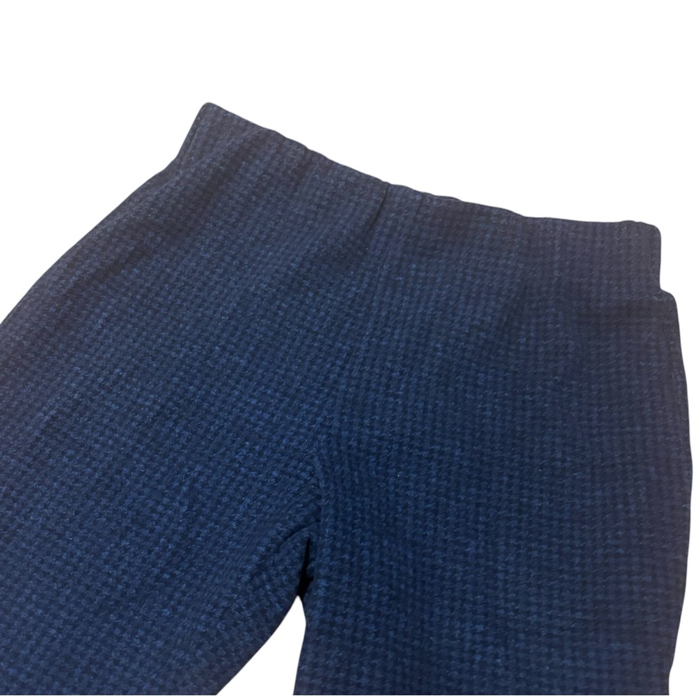 ANN MASHBURN Cobalt Navy Houndstooth Faye Flare Cropped Pants - Picture 8 of 10